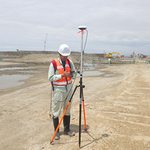 測量している様子