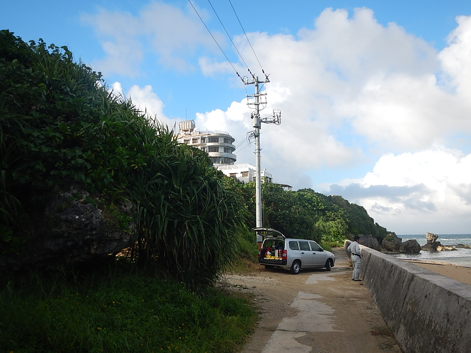 海岸沿いの工事